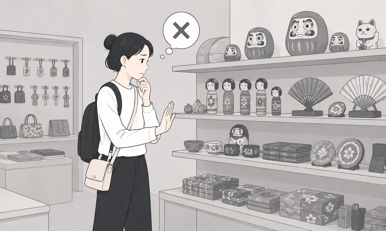 重さを理由にお土産購入を諦める旅行者